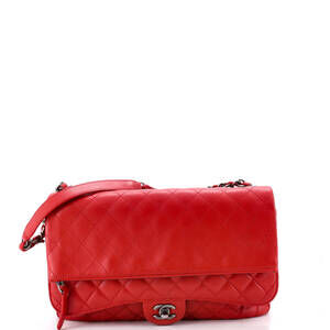 Chanel Large Paris-Salzburg Zip Multi Flap Bag Quilted Lambskin
